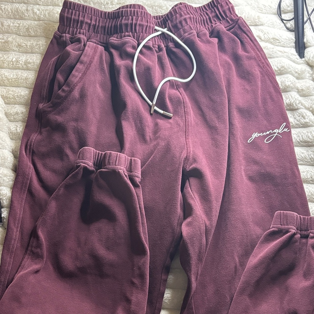 YoungLA Burgundy Joggers
